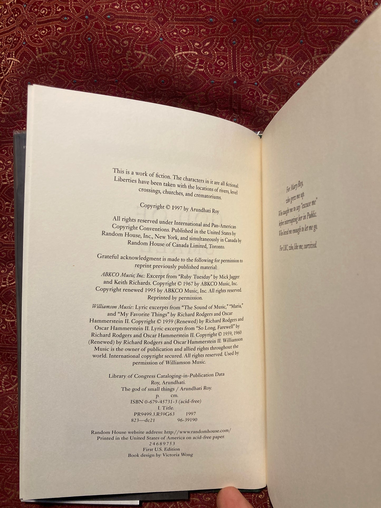 The God of Small Things, First Printing. Signed.
