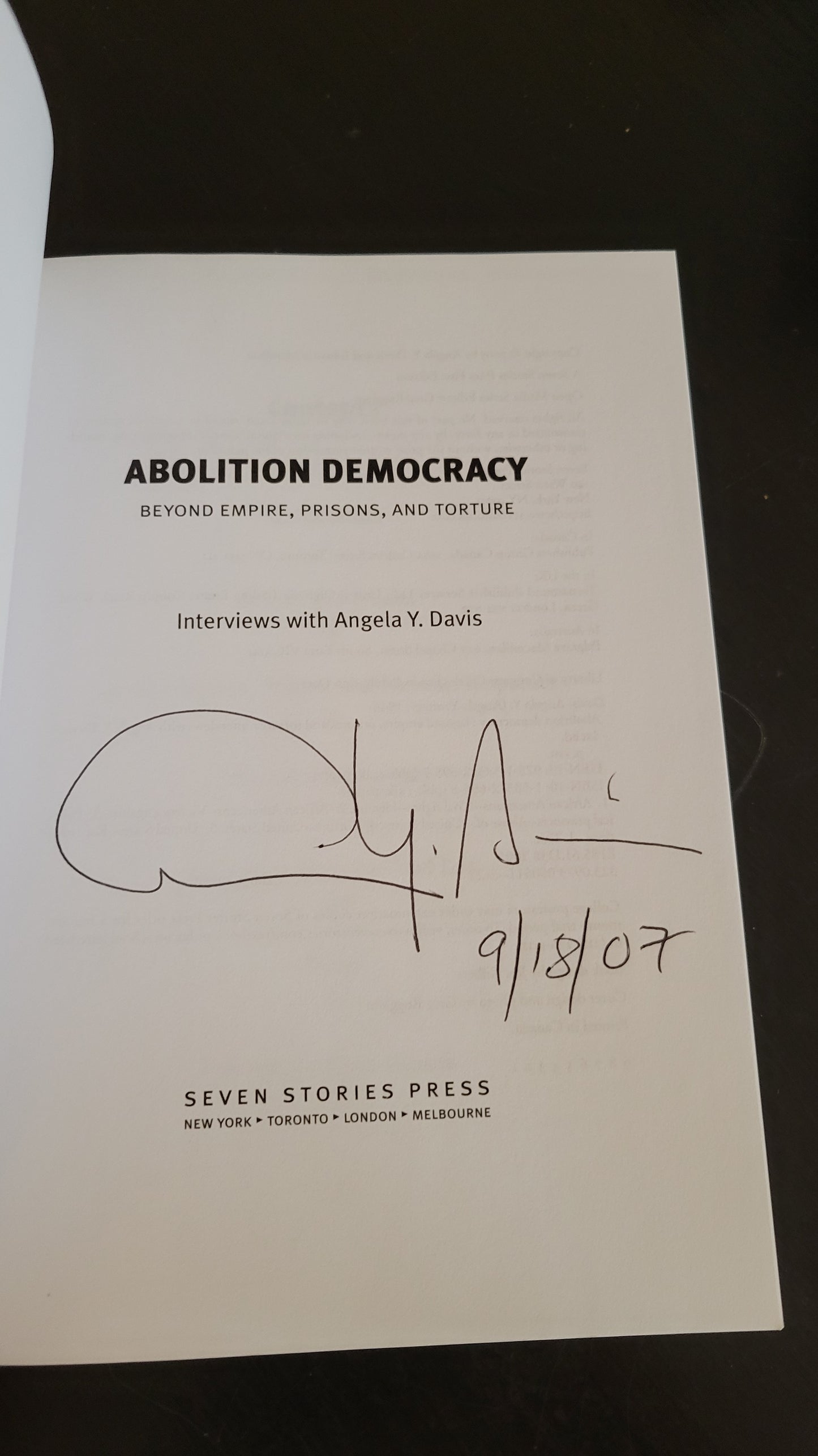 Abolition Democracy: Beyond Empire, Prisons, and Torture