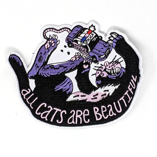 Embroidered Patch: All Cats Are Beautiful (ACAB) by Ben Passmore